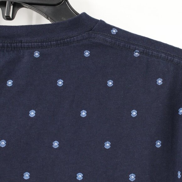 Scotch & Soda Shirt Men Small Blue butterfly print Cotton Short Sleeve Crew Neck - Picture 7 of 12